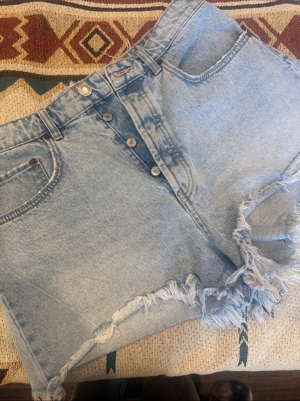 Zara High Waisted Button Fly Shorts
